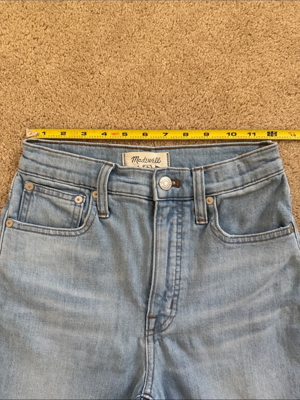 Madewell Slim Wide Leg Crop Light Blue Wide Leg Jeans Size 24 - Picture 5 of 7
